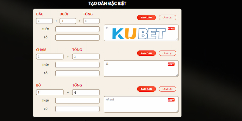 Tạo dàn đề KUBET Dữ liệu tại chuyên mục đa dạng, đảm bảo được độ chính xác